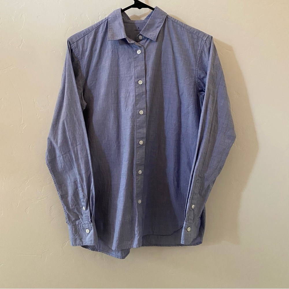 Muji NWOT Blue Button Down Shirt Size Small